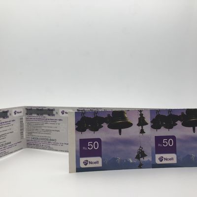 Водонепроницаемая ПВХ / бумажная RFID билетная карта 13.56Mhz с Ultualight EV1 чипом