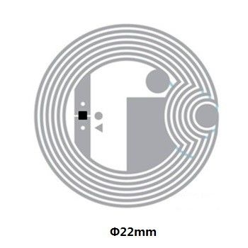13.56MHZ UHF Wet Inlay RFID Tag Диа 25 мм для бумажных карт / ключей / браслетов