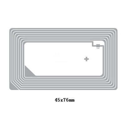 45x76mm HF RFID Inlay PET Material 13,56MHZ Частота гравированная антенна